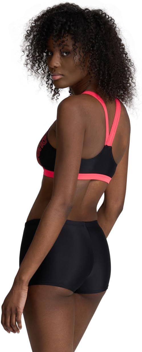ARENA Damen Women's Dreamy Bikini Energy Back Bikini (1er Pack) 38 Black-fluo Red, 38 Black-fluo Red