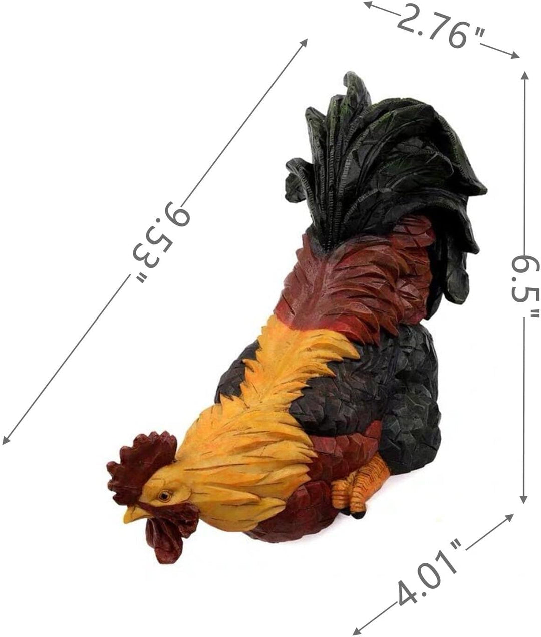Handsider Gartenstatuen Huhn, Kunst Hahn Gartenfiguren Dekoration, Simuliert Tier für Zaun Zimmer Te