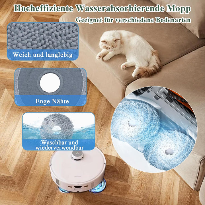 Zubehör Ersatzteil für Roborock Qrevo Curve/für Roborock Qrevo Edge Staubsauger, 1 Paar Hauptbürste,