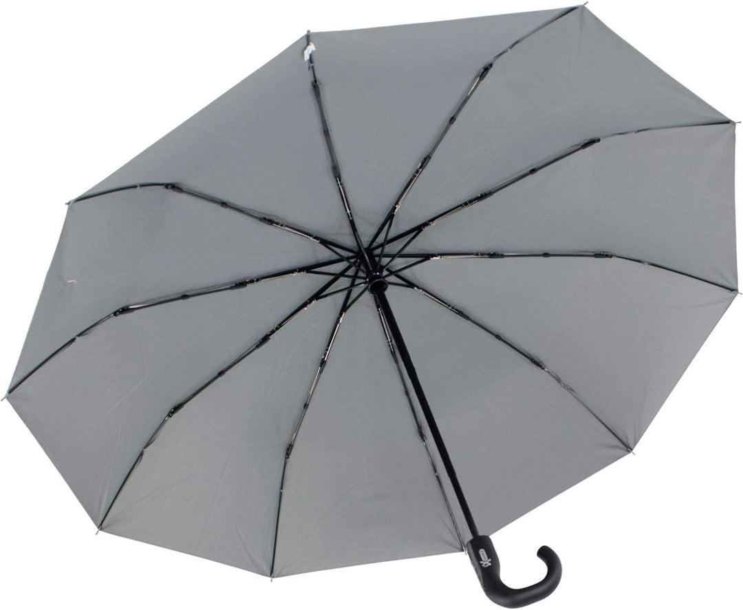 iX-brella Herren Taschenschirm Auf-Zu-Automatik Rundhakengriff Carbonoptik Grey Carbonoptik-grau, Ca