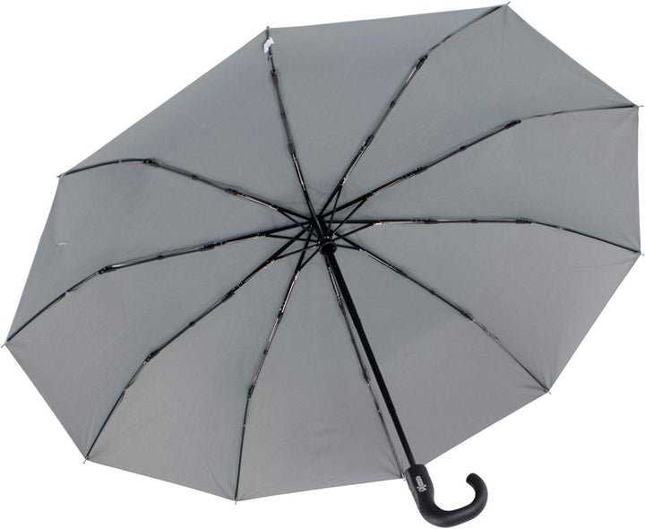 iX-brella Herren Taschenschirm Auf-Zu-Automatik Rundhakengriff Carbonoptik Grey Carbonoptik-grau, Ca