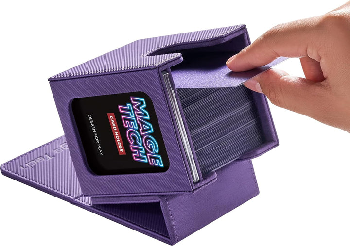 Mage Tech Commander Deck Box Lite - Leichter Kartenhalter mit abnehmbarer Abdeckung, passend für 100