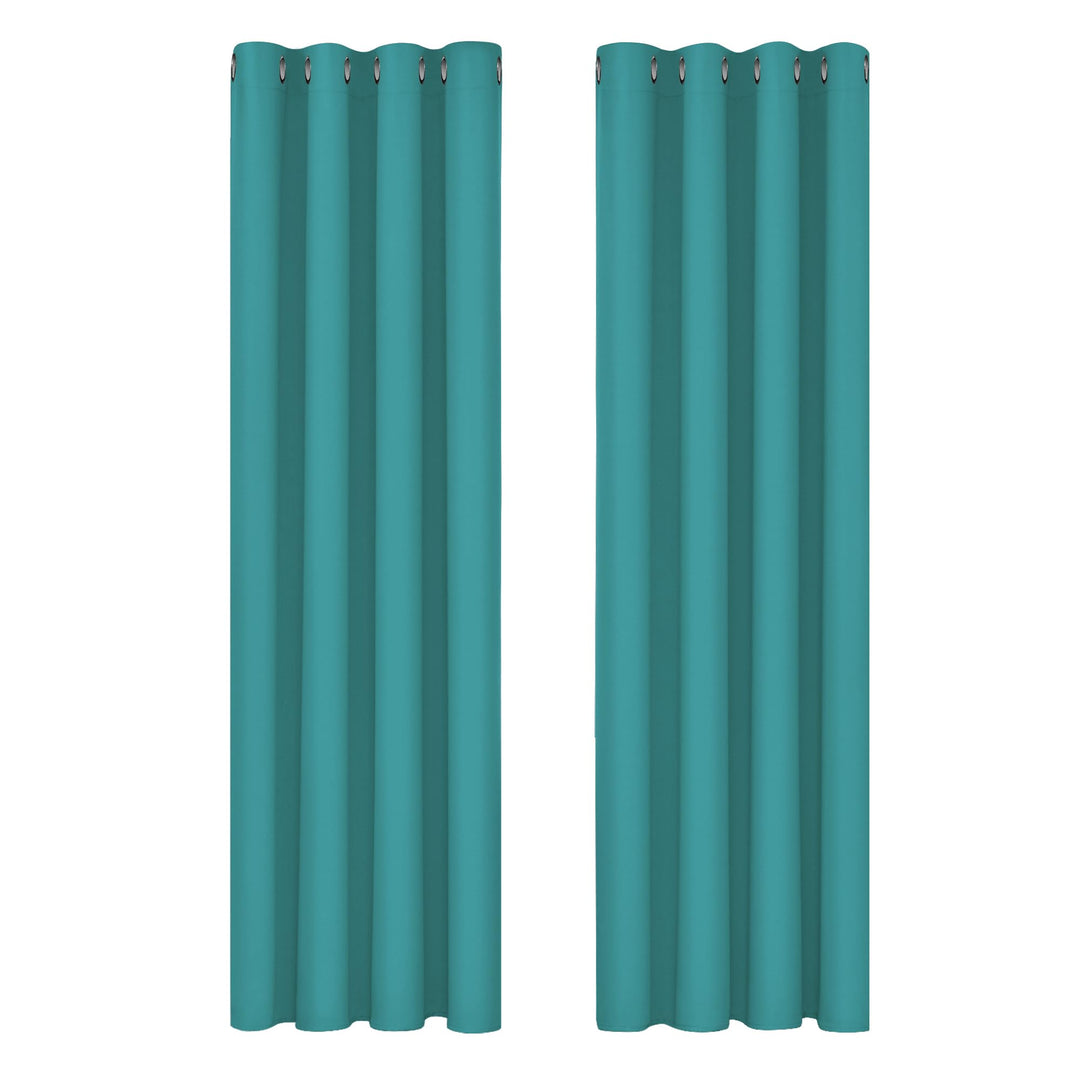 Deconovo Verdunkelungsgardinen 2 x H229xB168 Türkis, 2 x H229xB168 Türkis