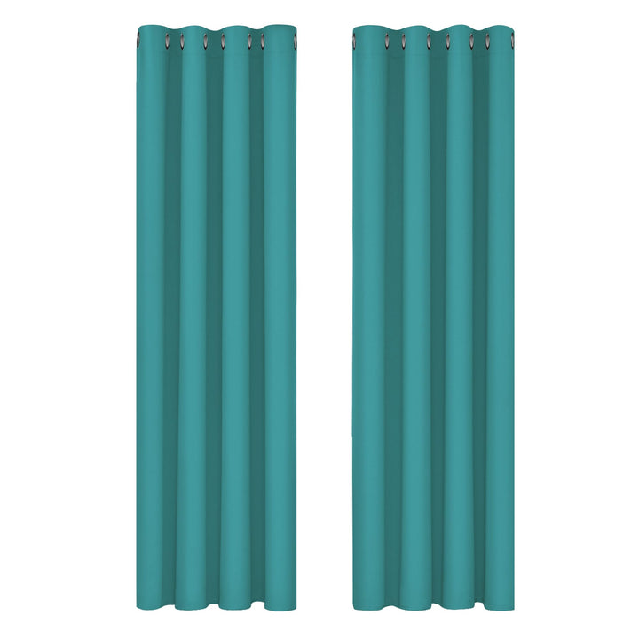 Deconovo Verdunkelungsgardinen 2 x H229xB168 Türkis, 2 x H229xB168 Türkis