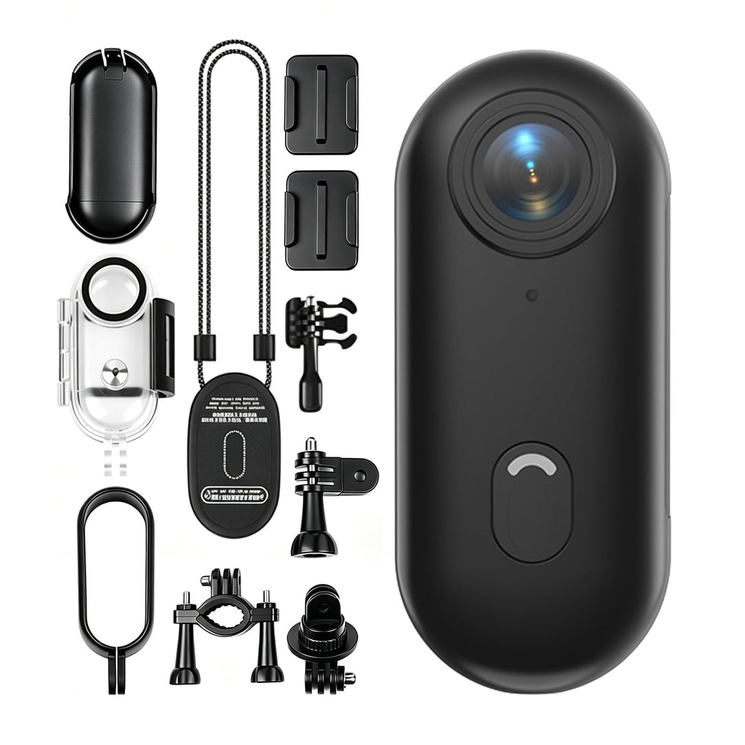 Andoer 4K 30fps winzige Action-Kamera, WiFi-Sportkamera, 120°-Weitwinkelobjektiv, eingebauter Akku m