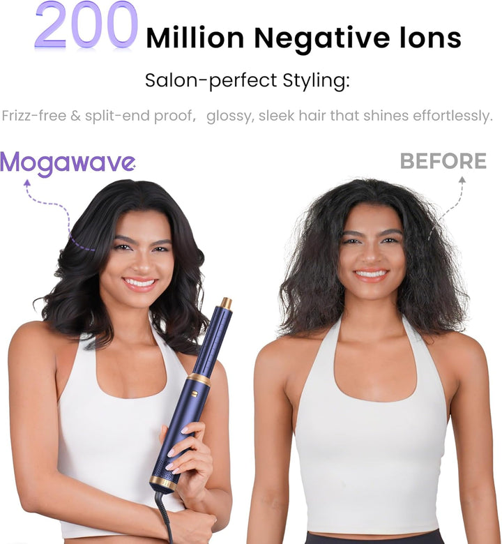 Mogawave Hairstyler 5 in 1, 1000w Föhnbürste,Air Curler Lockenstab | Negative Ionen Pflege, Haarstyl