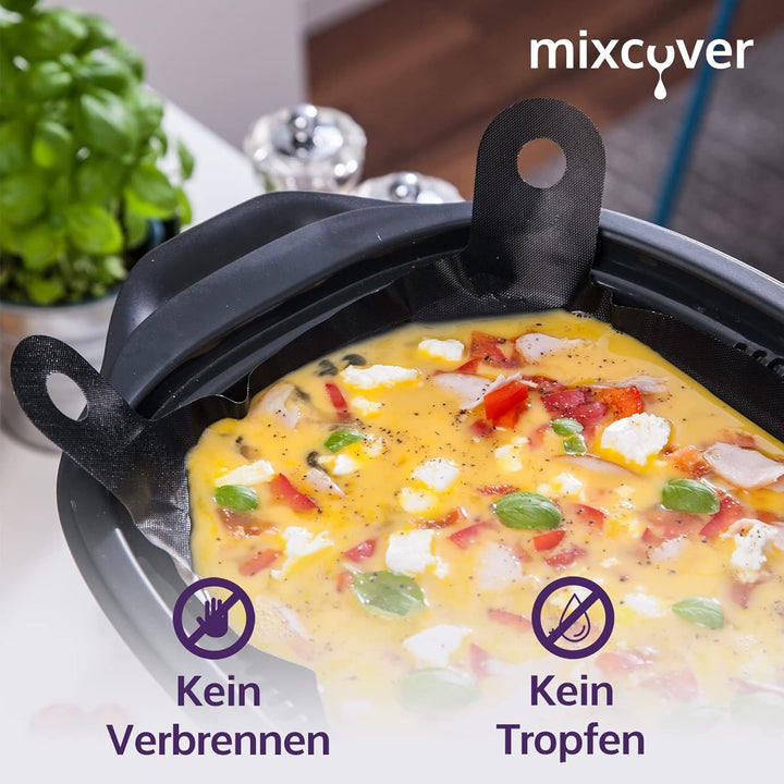 mixcover original Dauerbackfolie - Backpapier für Varoma Einlegeboden passend für Thermomix TM7 - wi