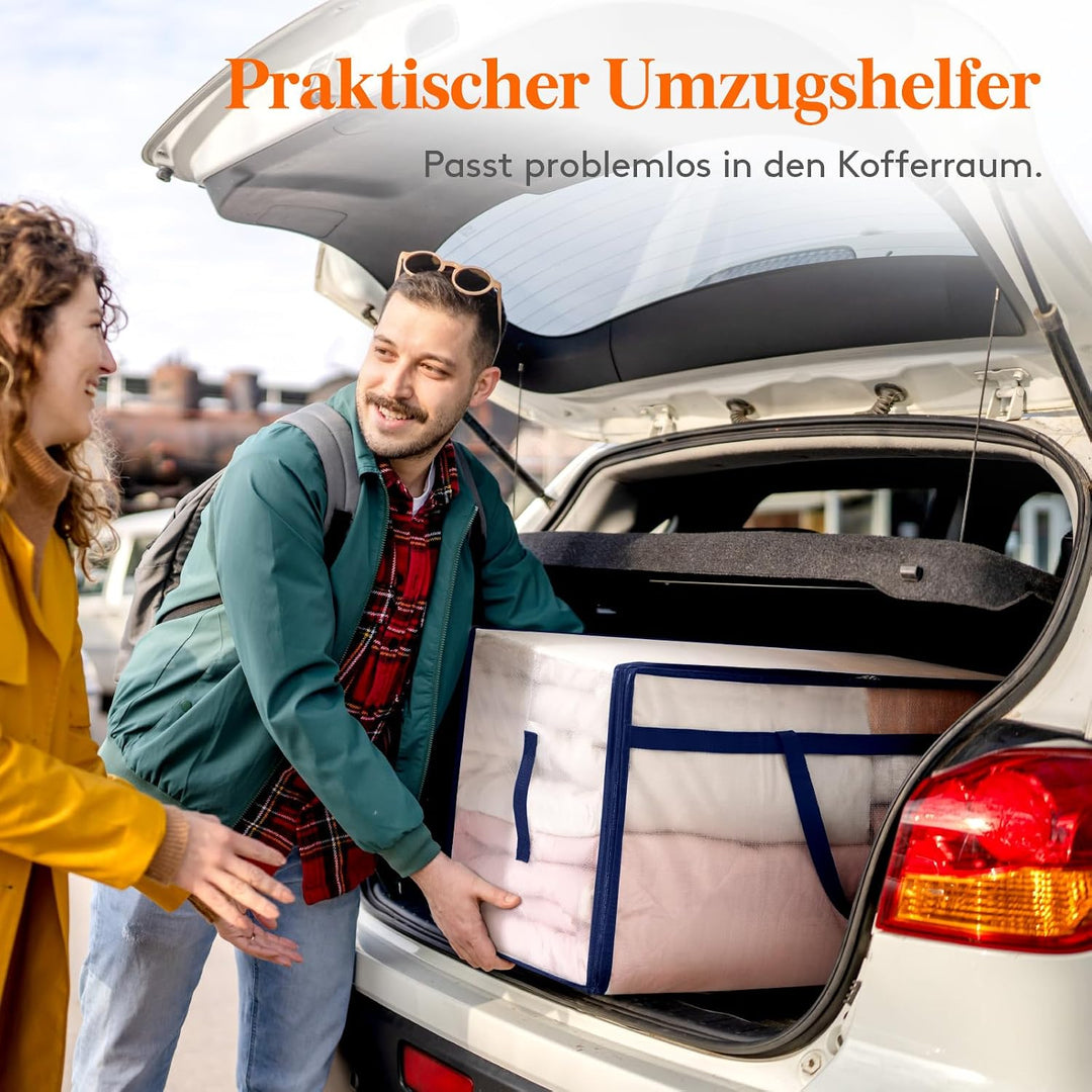 Lifewit 110L Aufbewahrungstasche mit Verstärkten Griffen, 4 Stück Umzugstaschen, Grosse Tasche mit R