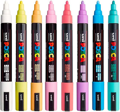 POSCA Marker Rundspitze 8er Set 1.8-2.5mm, Softcolors