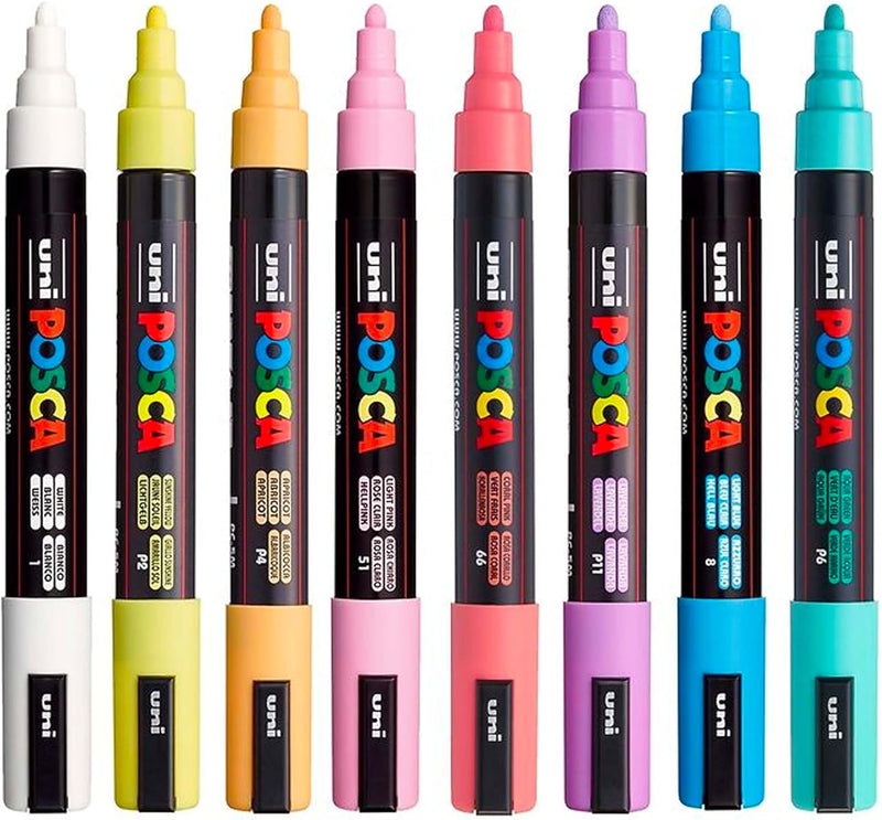 POSCA Marker Rundspitze 8er Set 1.8-2.5mm, Softcolors