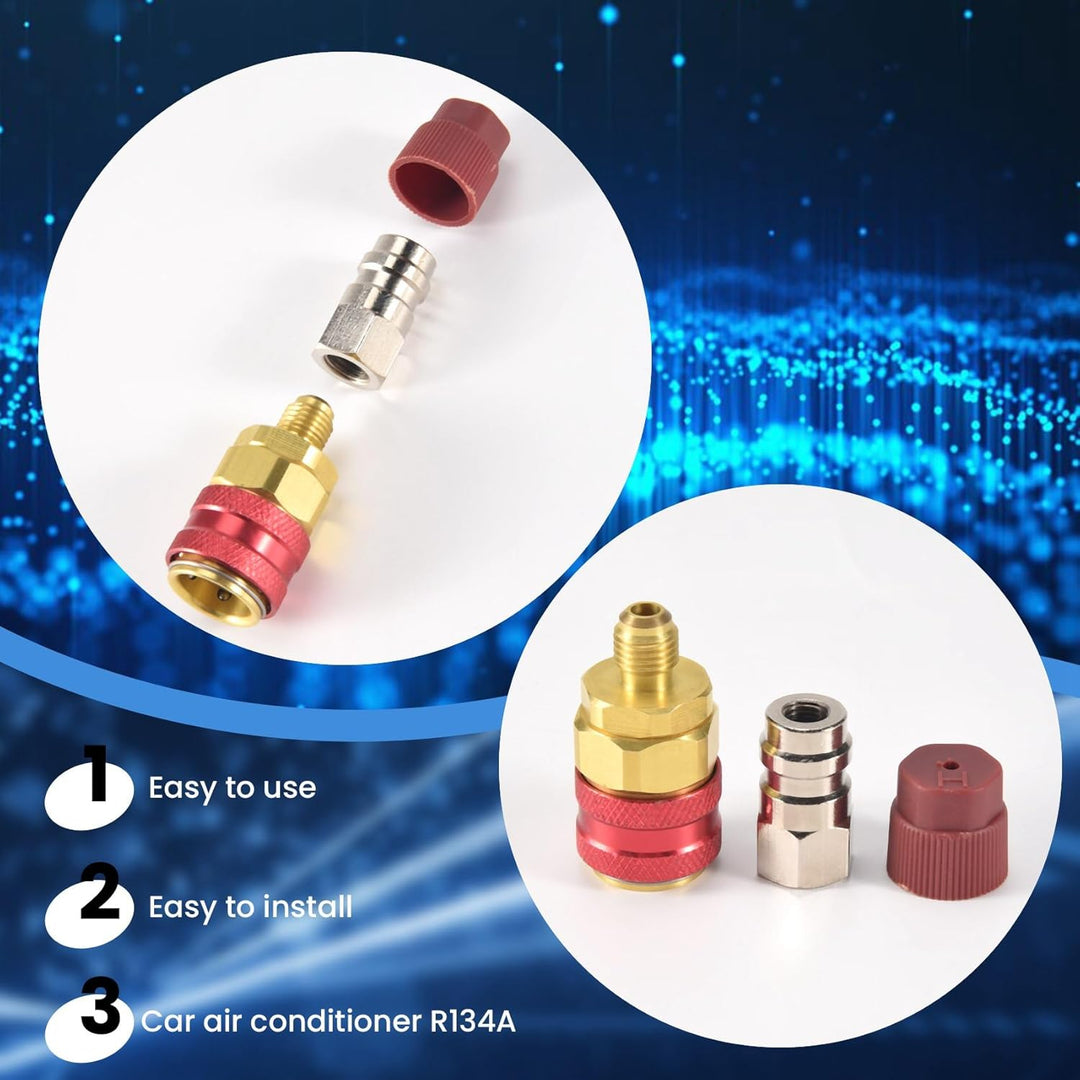 Hoch und Niedrig Seite Erweiterung Adapter R134A Freon Schnell Kupplung Adapter Automotive Klimaanla