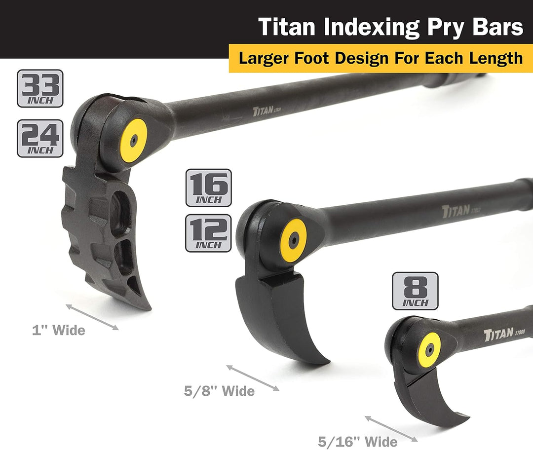 Titan Tools 17808 indexable Pry Bar, 17824 61 cm (24 Zoll), 61 cm (24 Zoll)