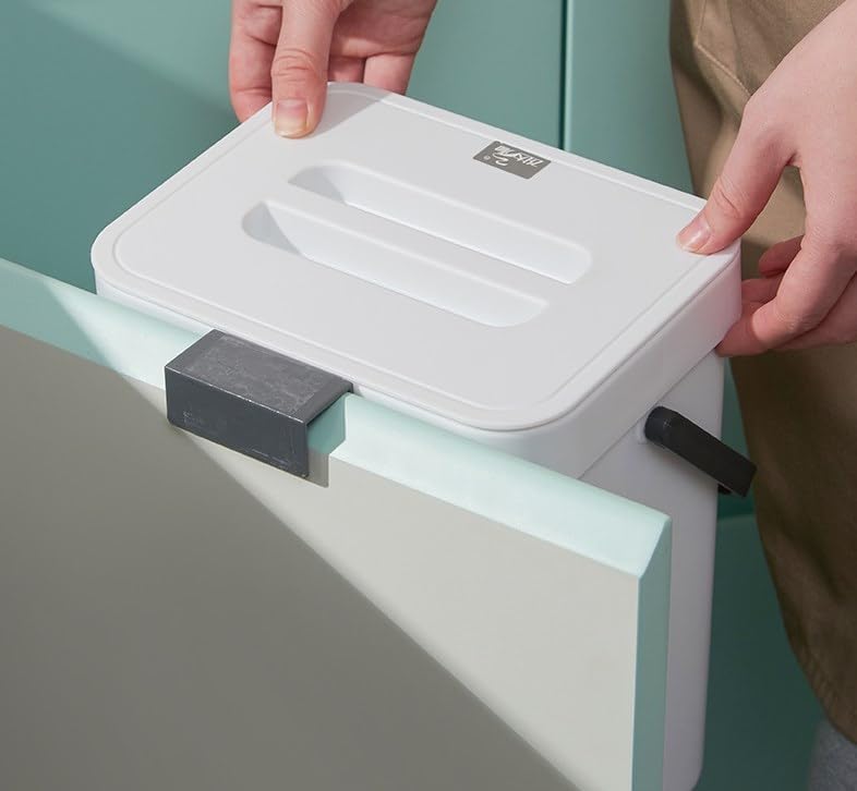 Mülleimer Küche, Biomülleimer Küche Klein, 3L Abfalleimer mit Deckel, Küchenabfalleimer Windeleimer