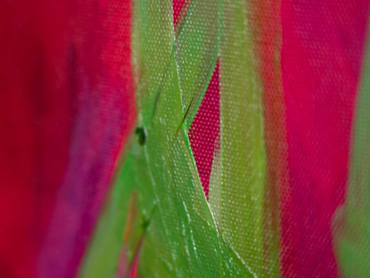 YS-Art XXL Abstrakt Fluoreszierendes selbst leuchtendes Acryl 3D Gemälde auf Leinwand Love handgemal
