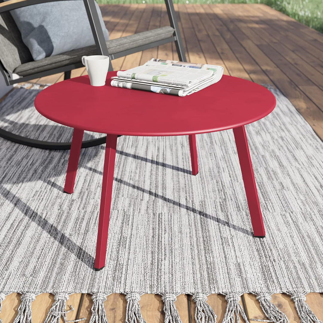 Grand patio Kaffeetisch, Outdoor Tisch, Balkontisch, Premium Stahl, Einfacher Aufbau, Beistelltisch