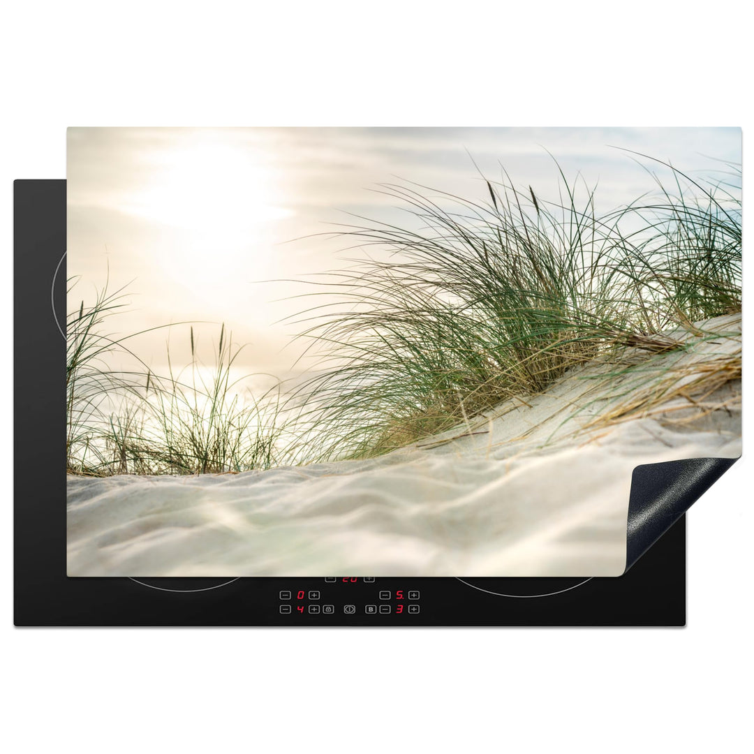 MuchoWow Herdabdeckplatte Ceranfeld Spritzschutz Küche Dünen am Wattenmeer 78x52 cm Induktionsherd A