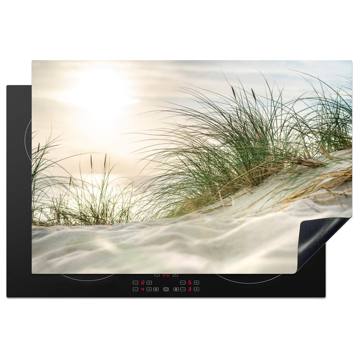 MuchoWow Herdabdeckplatte Ceranfeld Spritzschutz Küche Dünen am Wattenmeer 78x52 cm Induktionsherd A