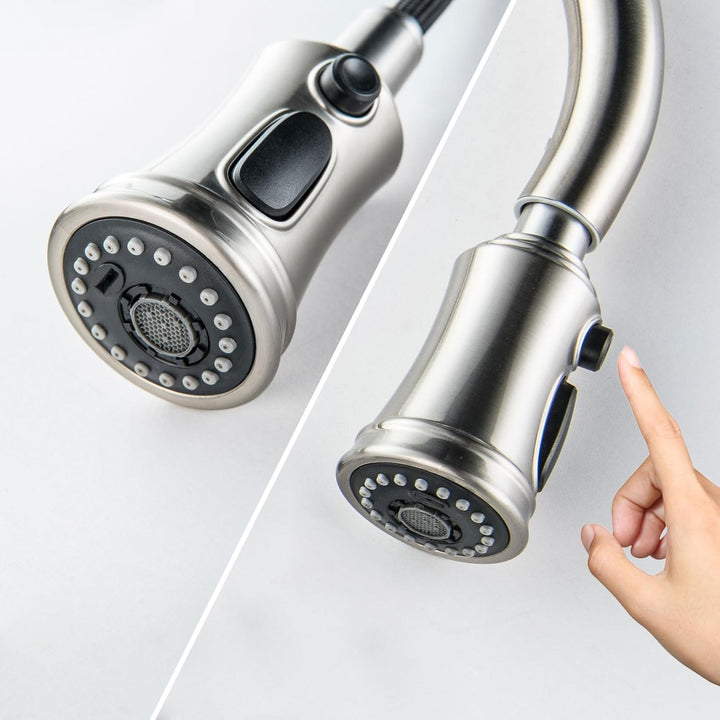 Vintage Wasserhahn Küche Mit Brause Ausziehbar,Küchenarmatur 360°Schwenkbar Spültischarmatur,Einhebe