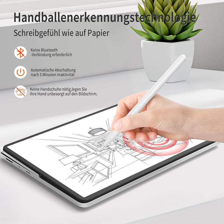 ANYQOO Eingabestift für Surface mit 4096 Druckstufen, Magnetischer Stift mit Handflächenerkennung, W