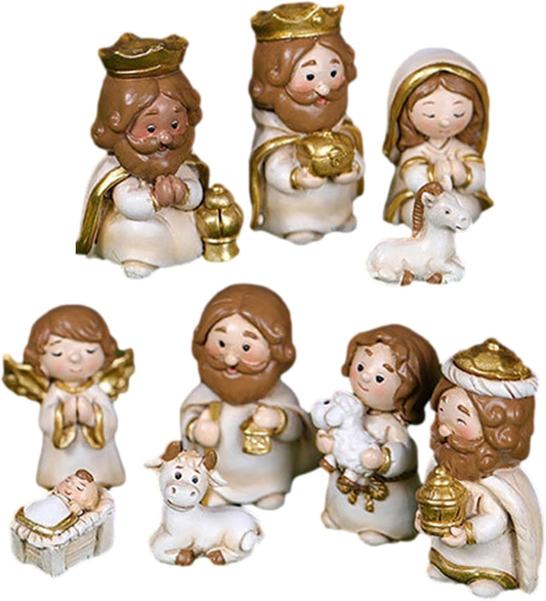 Mineatig Krippensets Für Weihnachten, Krippenfiguren Set, Harz Weihnachtsfiguren, Krippenset, Harz K