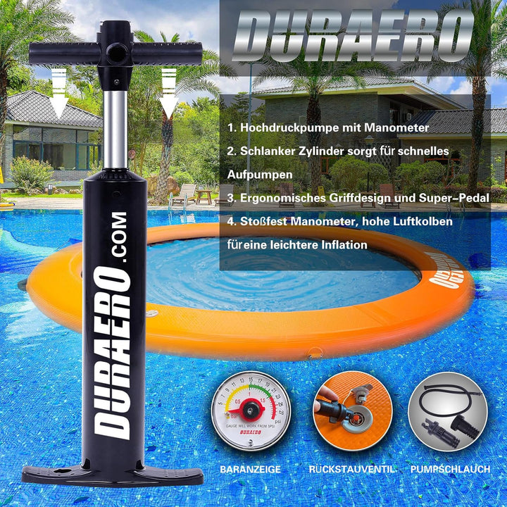 Aufblasbare Wasserhängematte, Rundes Schwimmdock, Schwimmring für See &amp; Pool, Grosses Familien-Insel