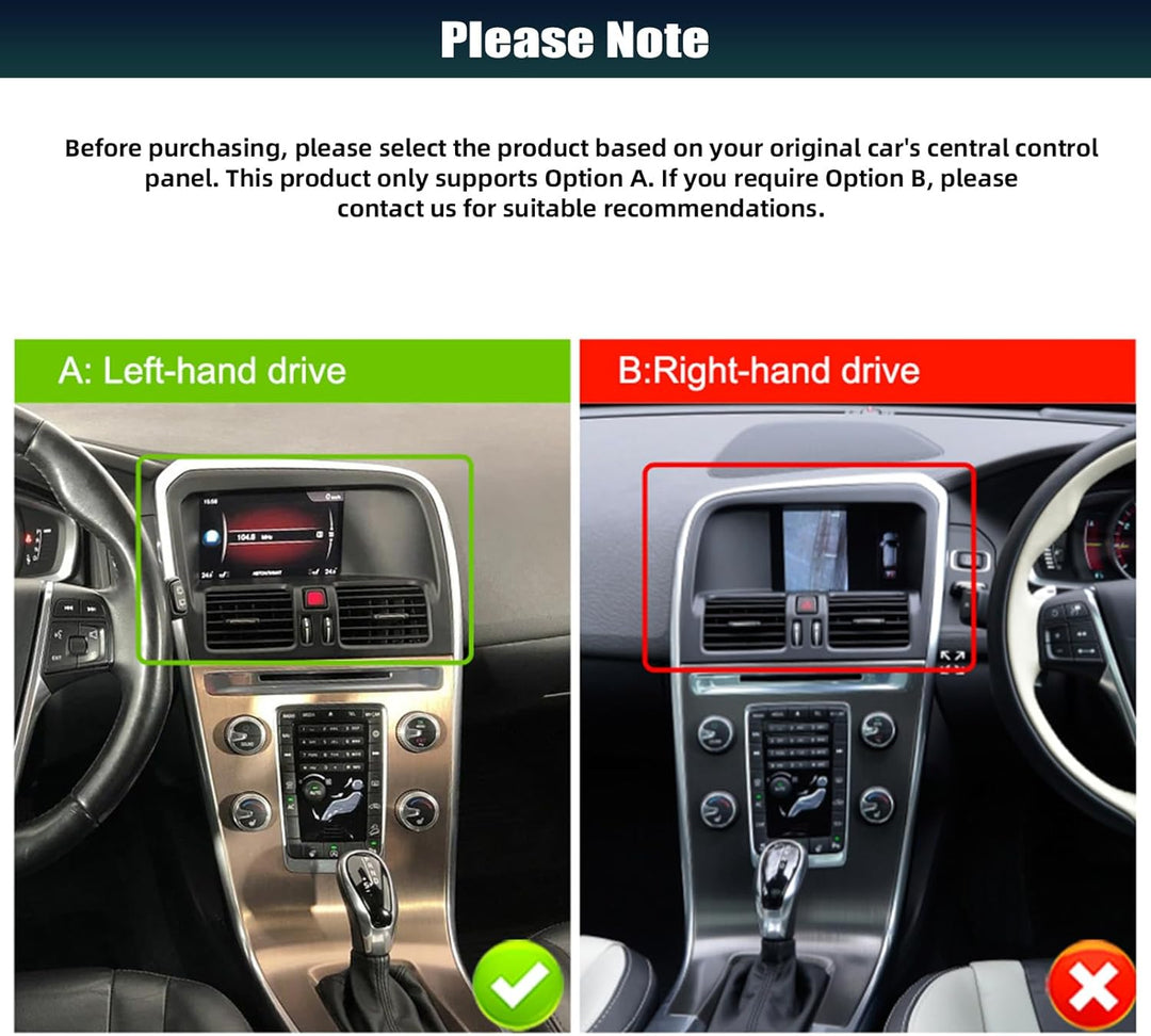 4+64G Android 15 CAMECHO Autoradio 9 Zoll für Volvo XC60 2008-2013 mit Wireless Carplay Android Auto