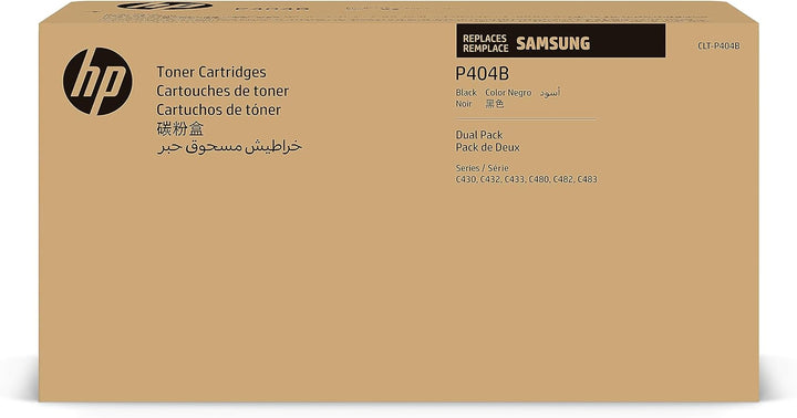 HP CLT-P404B (‎SU364A) Multipack Original Toner 2x Schwarz (Kompatibel: SL-C430, C430W, C432, C433,