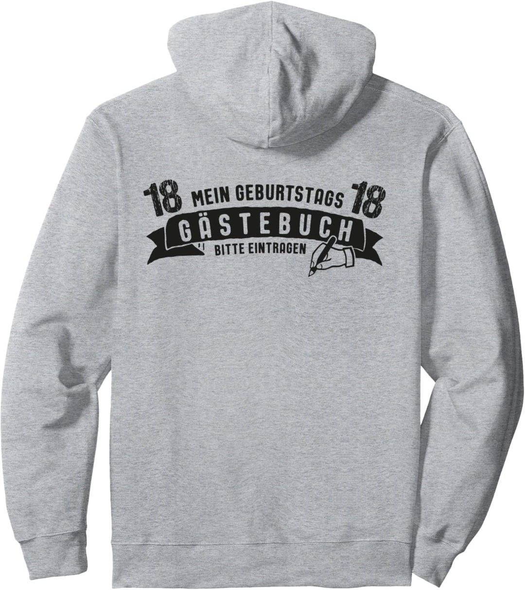 18. Geburtstag Party Gästebuch Pullover Hoodie
