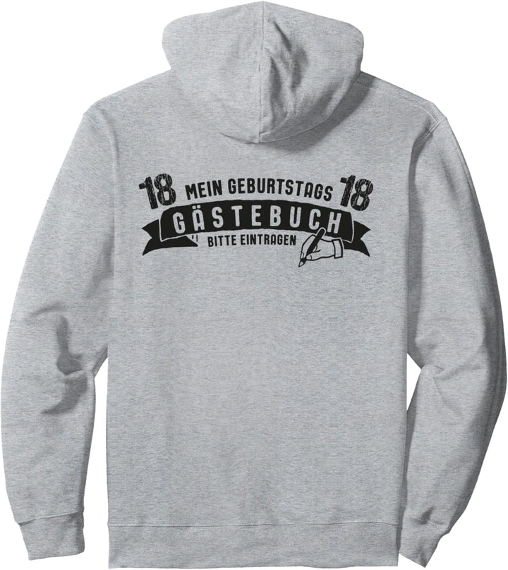 18. Geburtstag Party Gästebuch Pullover Hoodie