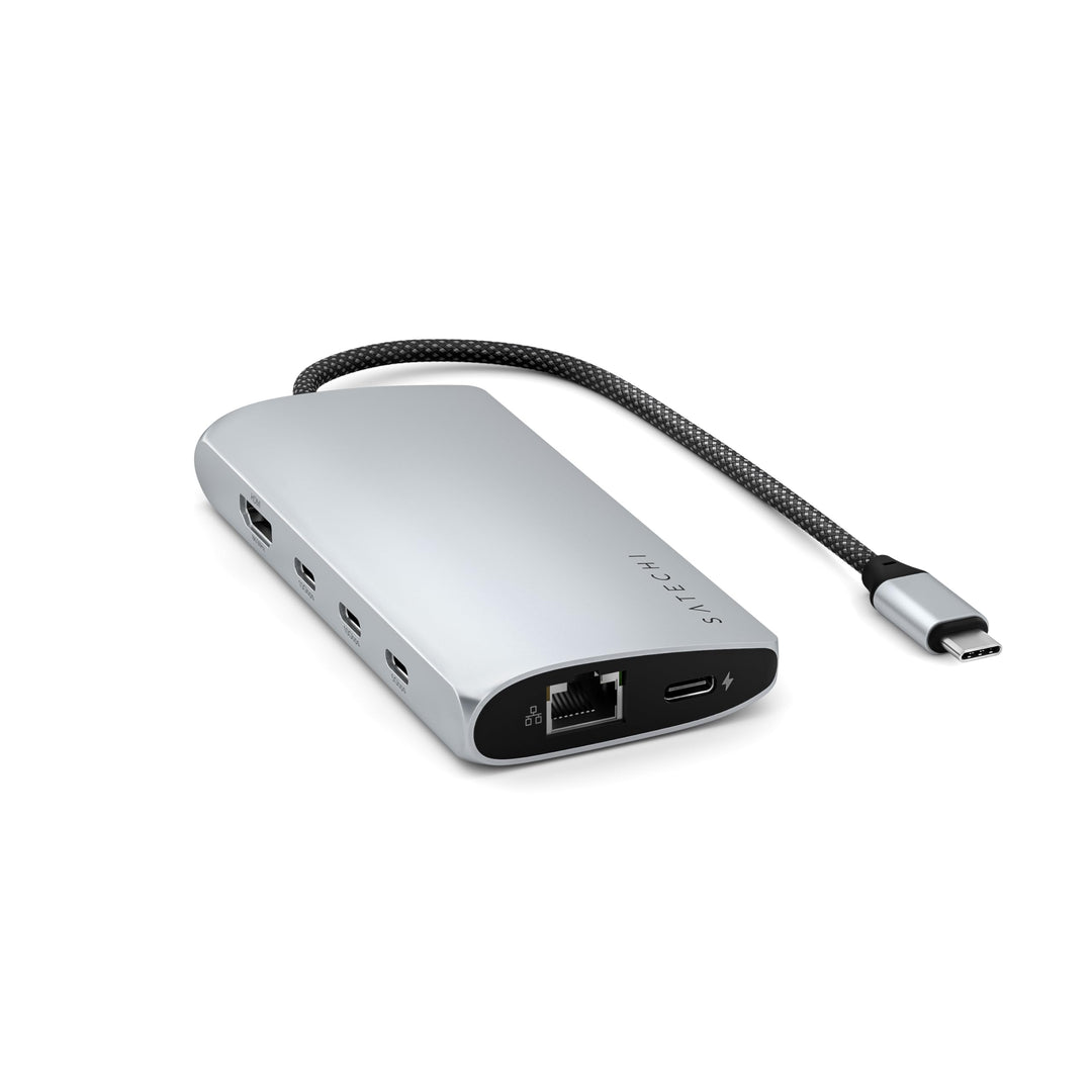 SATECHI 8-in-1 USB-C Hub V3 mit Ethernet, 85 W PD-Ladefunktion, 8K HDMI, 4 USB-C Portsmit 10 Gbit/s,