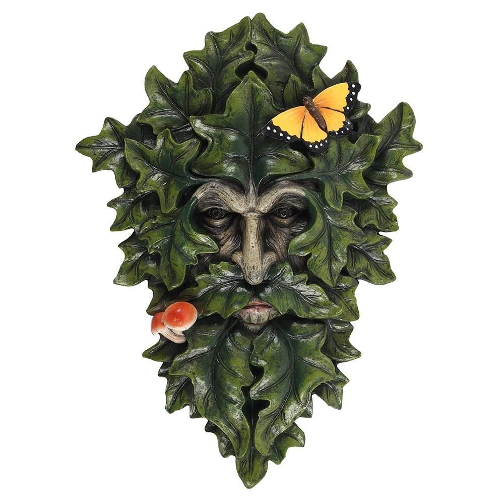 SC Gifts TM_53538 Wandschild, Leafy Green Man, 29 x 21 cm, 1 Stück