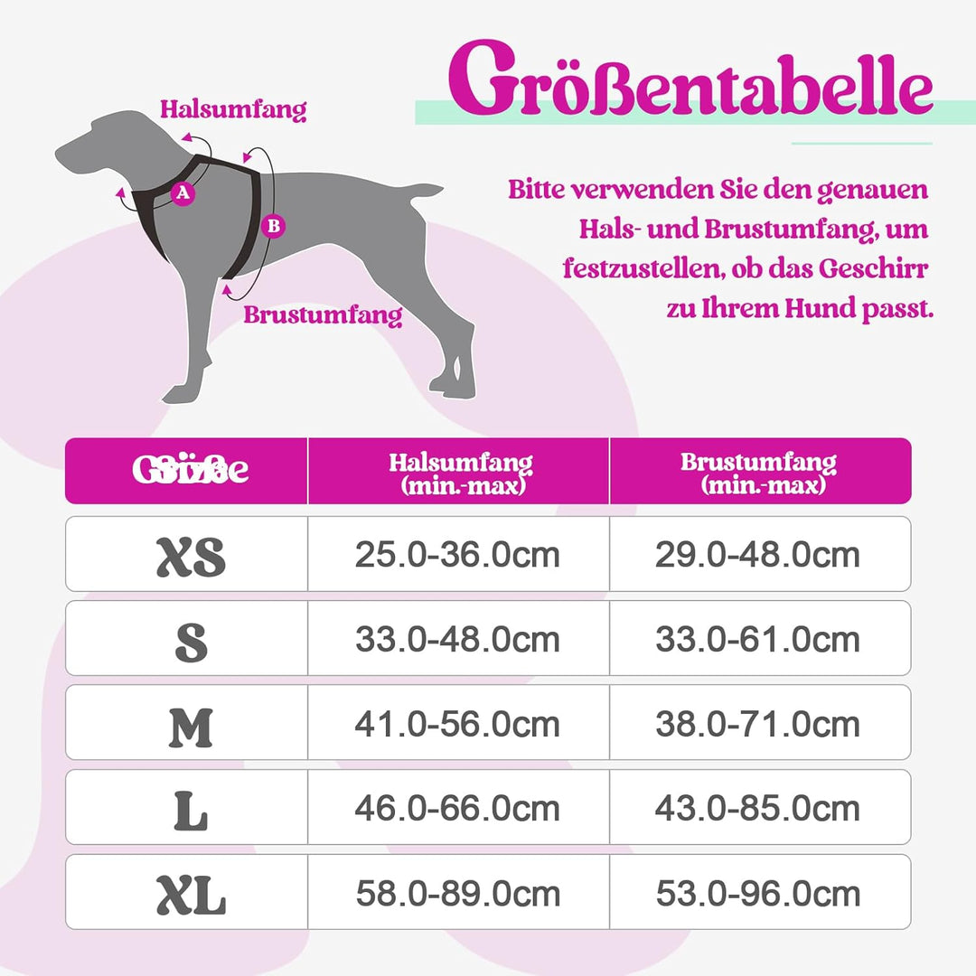 rabbitgoo Hundegeschirr Mittelgrosse Hunde, Anti Zug Geschirr mit Kontrolle, No Pull Verstellbar Hun
