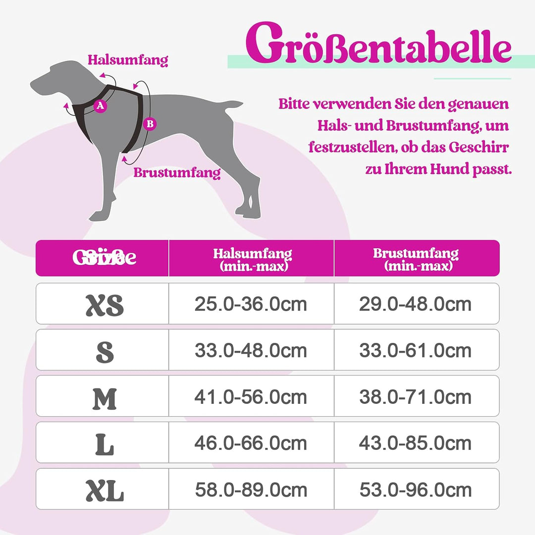rabbitgoo Hundegeschirr Mittelgrosse Hunde, Anti Zug Geschirr mit Kontrolle, No Pull Verstellbar Hun