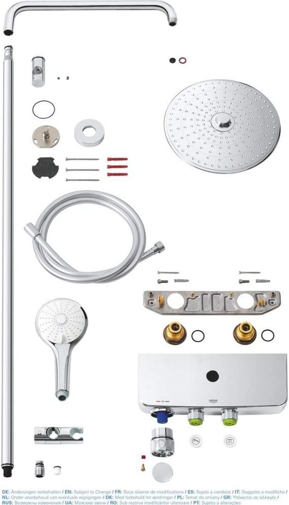 GROHE Euphoria Smartcontrol 260, Duschsystem mit Thermostatbatterie (wassersparende Regendusche mit