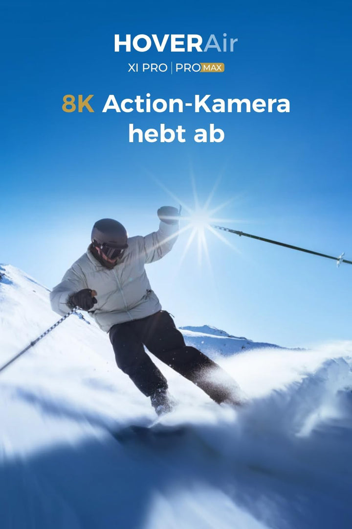 HOVERAir X1 PROMAX Drohne mit Kamera 8K, Faltbar Action Cam mit über 15 vollautomatischen Flugmodi,