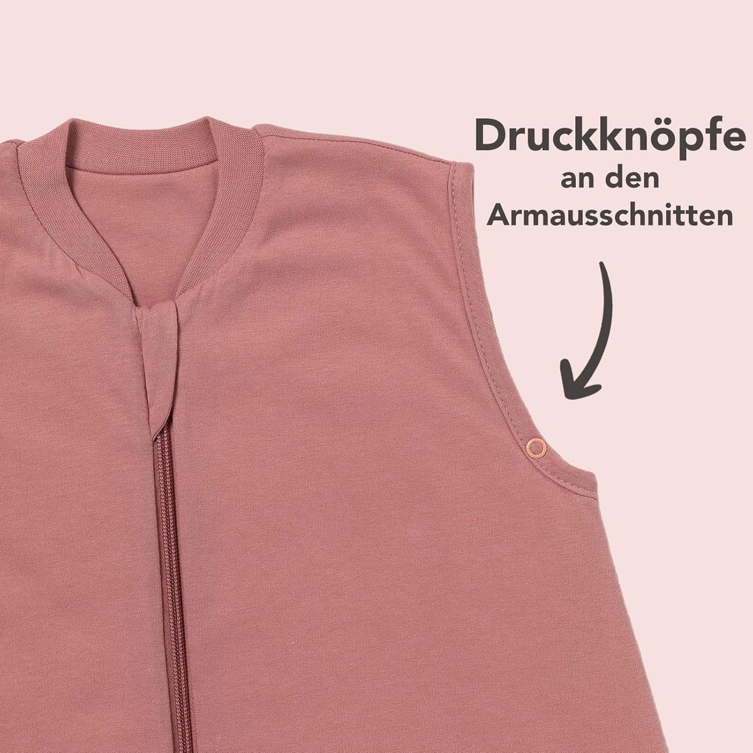 Schlummersack leicht gefütterter Babyschlafsack Frühjahr/Sommer 1.0 Tog für Mädchen und Jungs - in v