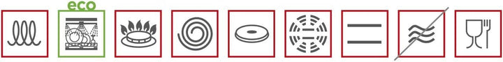 Barazzoni Tummy Stielkasserolle niedrig 2 Griffe Linie, Edelstahl 18/10 mit dreifachem Boden geeigne