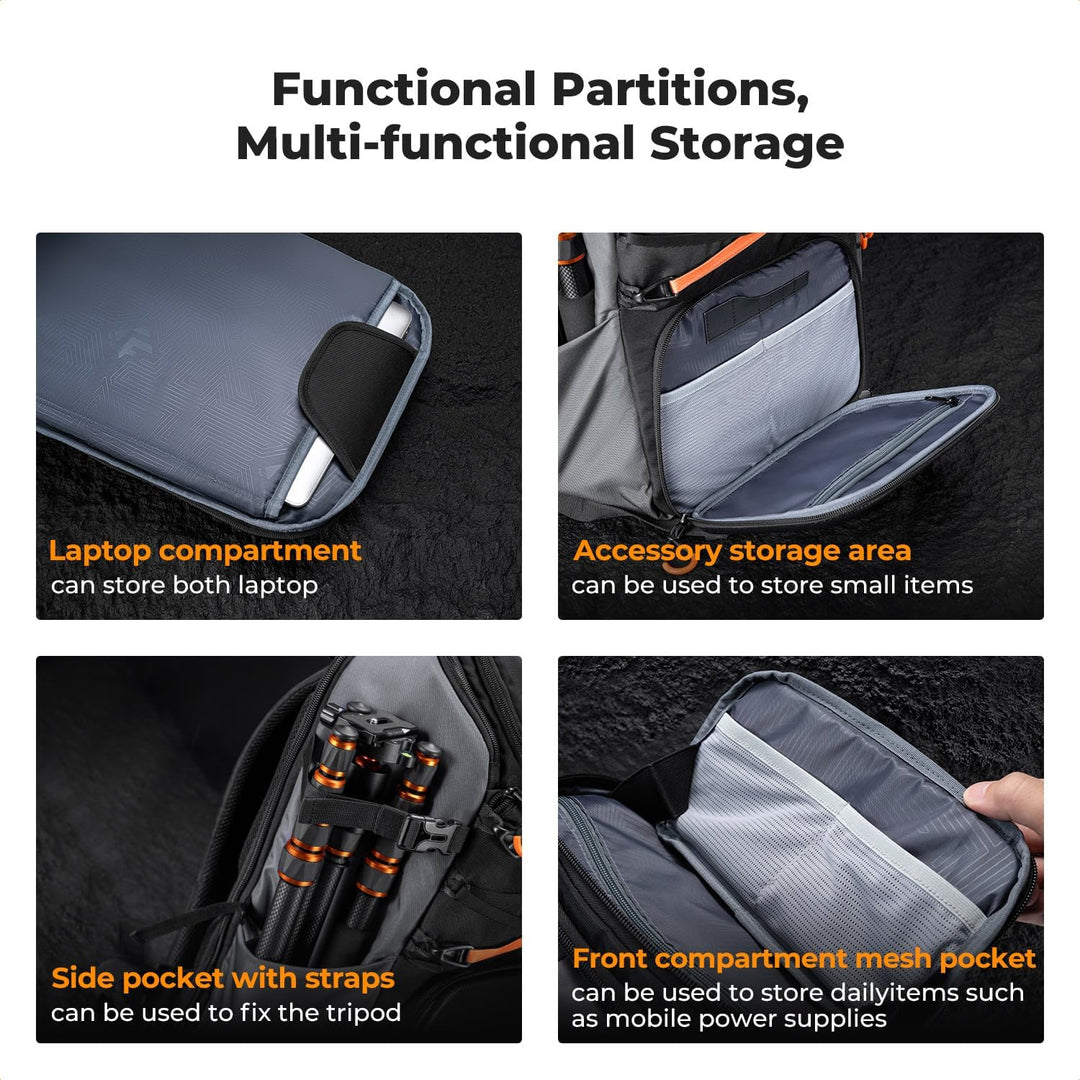 K&F CONCEPT Professionelle Kamerarucksack 25L,Grosse Fotorucksack Wasserdichte, Camera backpack für