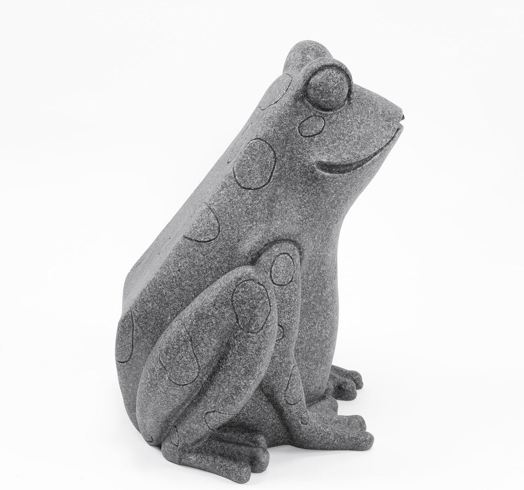 Esotec Wasserspeier-Figur sitzender Frosch, Teichfigur, Gartenstatue, Gartenfigur, Springbrunnen, Wa