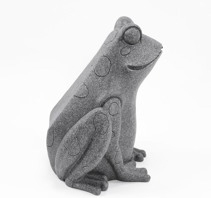 Esotec Wasserspeier-Figur sitzender Frosch, Teichfigur, Gartenstatue, Gartenfigur, Springbrunnen, Wa
