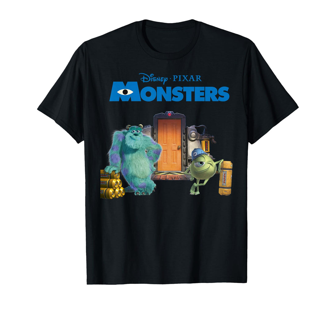 Mens Disney Monsters Inc. Scream Factory Graphic T-Shirt Large Black