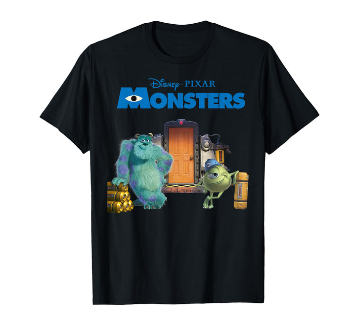Mens Disney Monsters Inc. Scream Factory Graphic T-Shirt Large Black