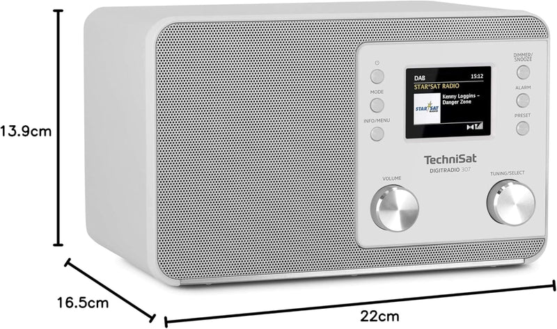 TechniSat DIGITRADIO 307 - DAB Radio (DAB+, UKW, Aux-Eingang, Kopfhöreranschluss, Favoritenspeicher,