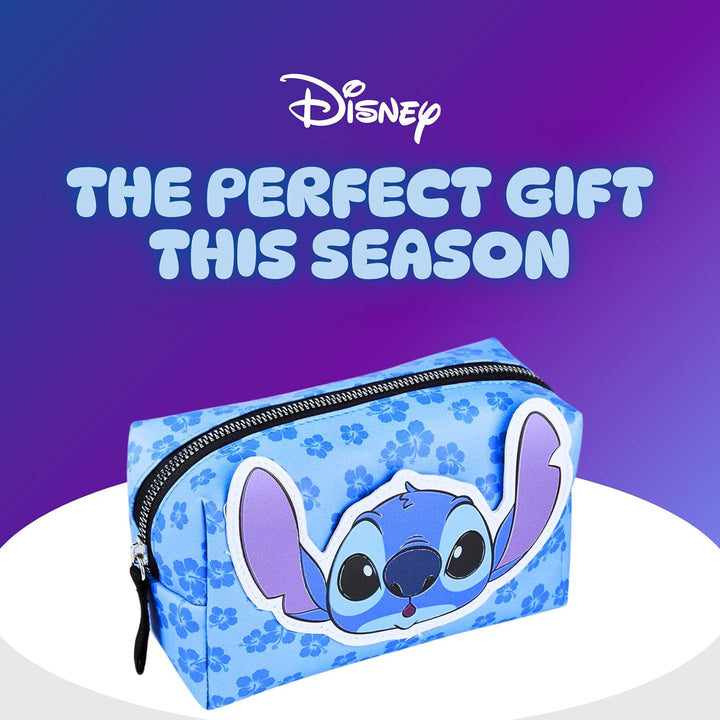 Disney Stitch Kosmetiktasche, Reise-Kosmetiktasche mit Blumenmuster, Geschenk für Mädchen, Frauen un