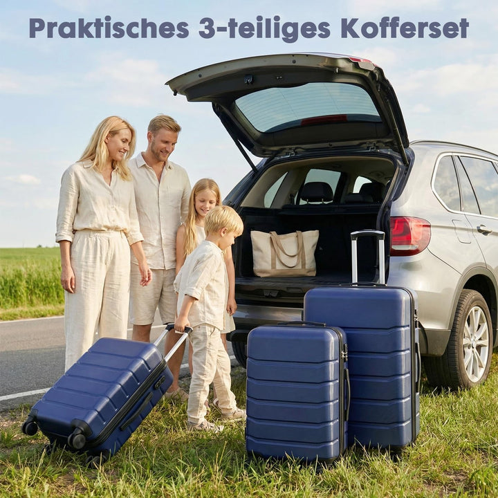 DUMOS 3tlg. Hartschalenkofferset Hard Shell Basic Hartschalenkoffer Trolley Koffer offerset Gepäck R