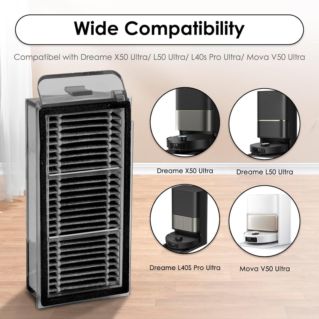 (3 Stück) X50 Ultra Ersatz-HEPA-Filter, kompatibel mit dem Dreame X50 Ultra/Mova V50 Ultra Saugrobot