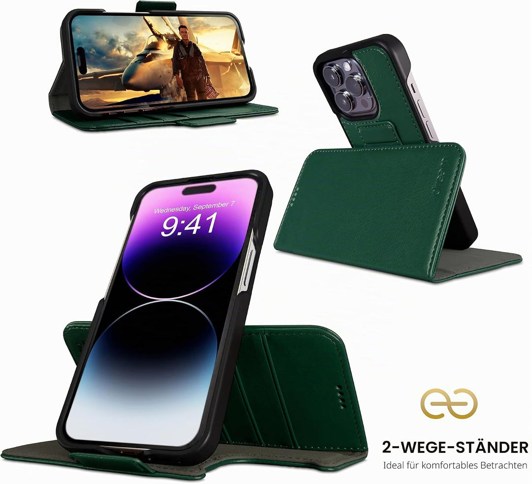 Dreem Fibonacci iPhone 14 Pro Max Brieftaschen-Etui / 2-in-1 stossfestes Etui und abnehmbares Folio