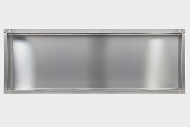 Balneo Wall-Box NO Rim wandnische dusche Edelstahl 90x30x10 cm Duschnische wasserdicht, Flexibler Ni