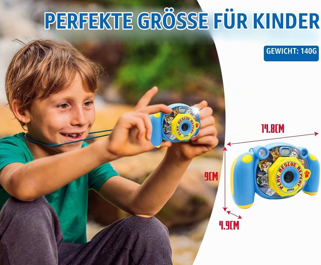 Lexibook DJ080PA Paw Patrol-Kinder-Digitalkamera mit Foto-und Videofunktion, Spiele, Blau/Gelb, Paw
