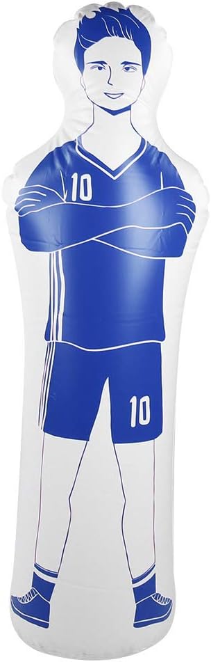 Aufblasbarer Fussball-Dummy, Fussball-Training, 40 x 160 cm, 1 Stück, 100 kg Tragfähigkeit, Blue